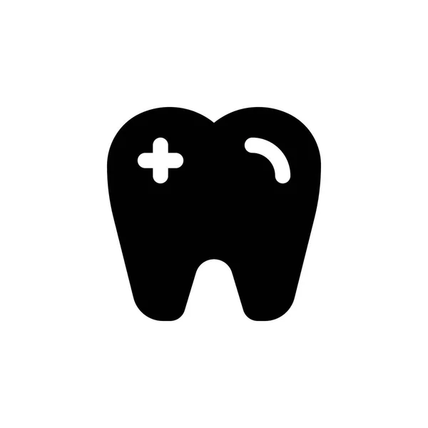 Zahn Icon Vektor Illustration Glyph Stil Für Jeden Zweck — Stockvektor
