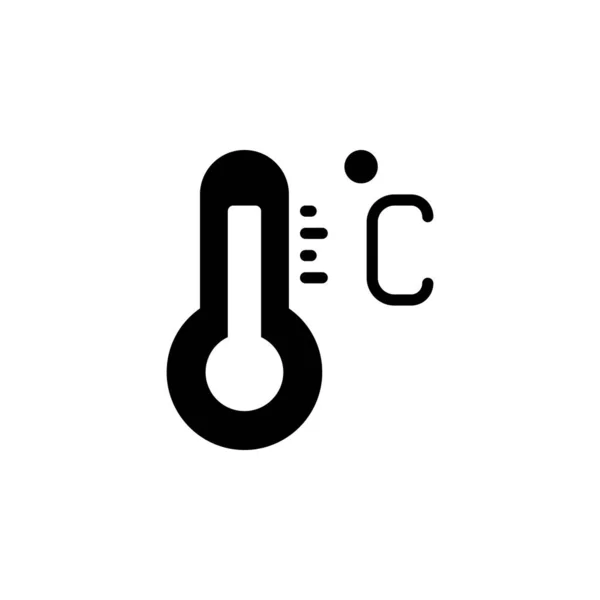 Thermometer Icon Vector Illustration Glyph Style Any Purpose — Stock Vector