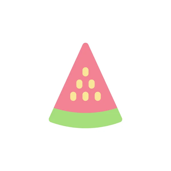 Watermeloen Icon Vector Illustratie Platte Stijl Voor Elk Doel — Stockvector