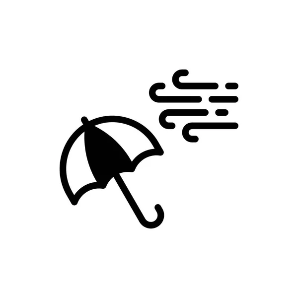 Umbrella Icon Vector Illustration Glyph Style Any Purpose — Stock Vector