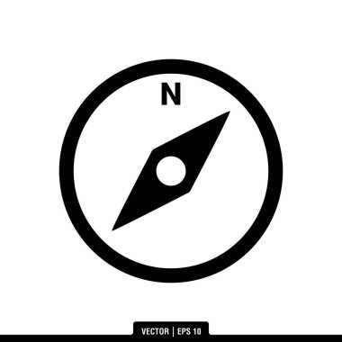 En iyi pusula simge vektörü, illüstrasyon logo şablonu modada. Birçok amaç için kullanılabilir..