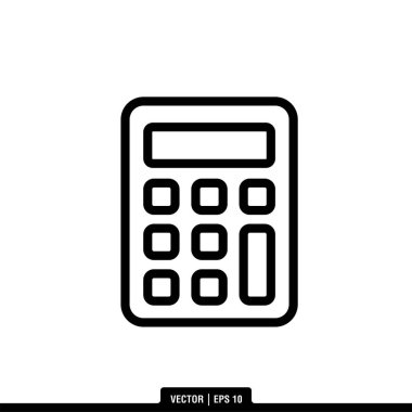 Hesap Makinesi Simgesi Vektör İllüstrasyon Logo Şablonu