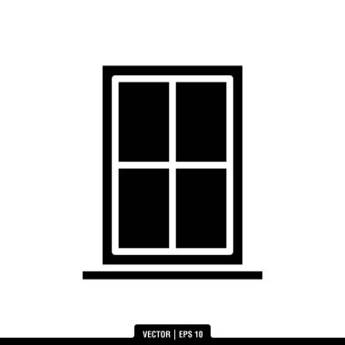 En iyi Pencere simgesi vektörü, illüstrasyon logo şablonu modada. Pek çok amaca uygun..