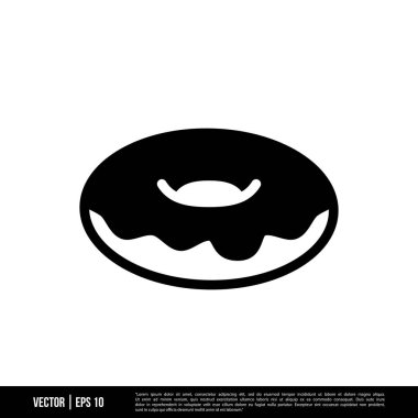 En iyi Donut simgesi vektörü, son moda logo şablonu. Pek çok amaca uygun..