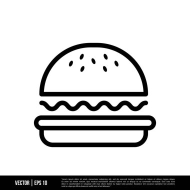 En iyi Burger simge vektörü, son moda logo şablonu. Pek çok amaca uygun..