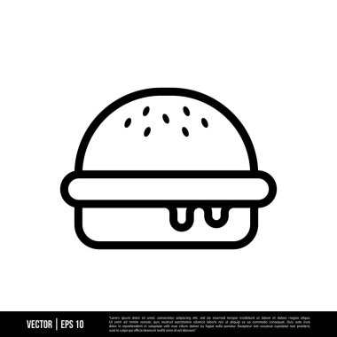 En iyi Burger simge vektörü, son moda logo şablonu. Pek çok amaca uygun..