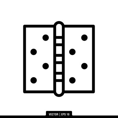 Kapı menteşesi simge vektörünün en iyisi, illüstrasyon logo şablonu modada. Pek çok amaca uygun..