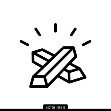 En iyi Altın Çubuk simge vektörü, son moda logo şablonu. Pek çok amaca uygun..