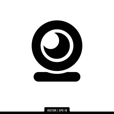 Webcam Simgesi Vektör İllüstrasyon Logo Şablonu