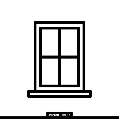 En iyi Pencere simgesi vektörü, illüstrasyon logo şablonu modada. Pek çok amaca uygun..