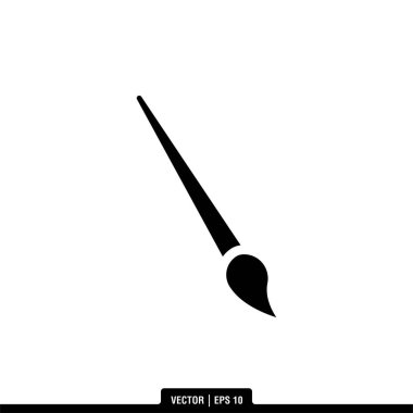 Boya Fırçası Simgesi Vektör İllüstrasyon Logo Şablonu