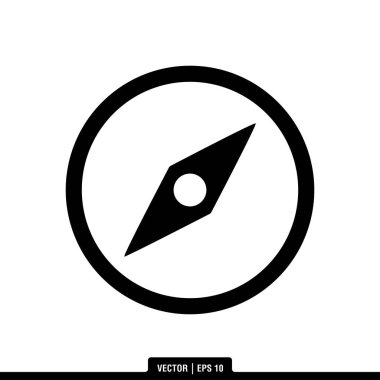 En iyi pusula simge vektörü, illüstrasyon logo şablonu modada. Birçok amaç için kullanılabilir..