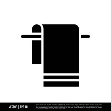 En iyi Katlanmış Havlu simgesi vektörü, illüstrasyon logo şablonu modaya uygun. Pek çok amaca uygun..