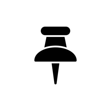 Kağıt Pin Simgesi Vektör İllüstrasyon Logo Şablonu
