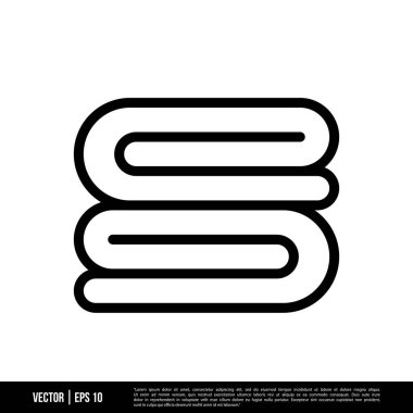 En iyi Katlanmış Havlu simgesi vektörü, illüstrasyon logo şablonu modaya uygun. Pek çok amaca uygun..