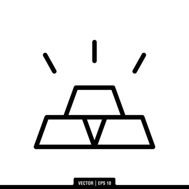 En iyi Altın Çubuk simge vektörü, son moda logo şablonu. Pek çok amaca uygun..