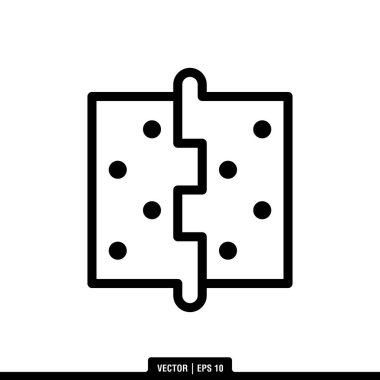 Kapı menteşesi simge vektörünün en iyisi, illüstrasyon logo şablonu modada. Pek çok amaca uygun..