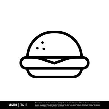 En iyi Burger simge vektörü, son moda logo şablonu. Pek çok amaca uygun..