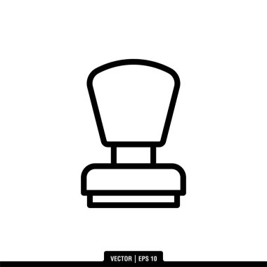 Plastik Damga Simgesi Vektör İllüstrasyon Logo Şablonu