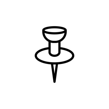 Kağıt Pin Simgesi Vektör İllüstrasyon Logo Şablonu