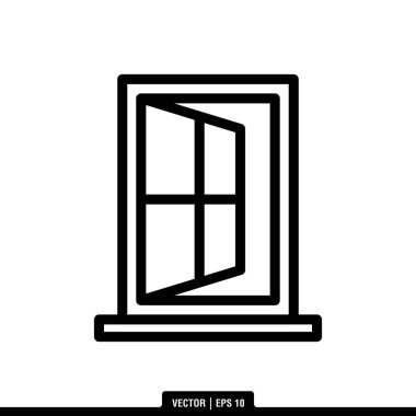 En iyi Pencere simgesi vektörü, illüstrasyon logo şablonu modada. Pek çok amaca uygun..