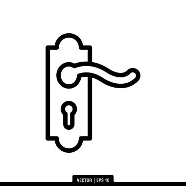 Kapı Sapı simge vektörünün en iyisi, illüstrasyon logo şablonu modada. Pek çok amaca uygun..