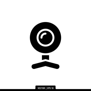 Webcam Simgesi Vektör İllüstrasyon Logo Şablonu