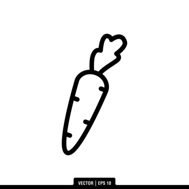 En iyi Havuç simgesi vektörü, illüstrasyon logosu modaya uygun. Pek çok amaca uygun..