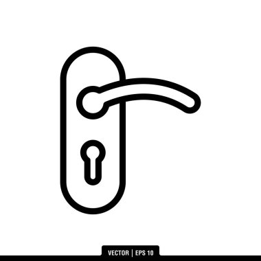 Kapı Sapı simge vektörünün en iyisi, illüstrasyon logo şablonu modada. Pek çok amaca uygun..