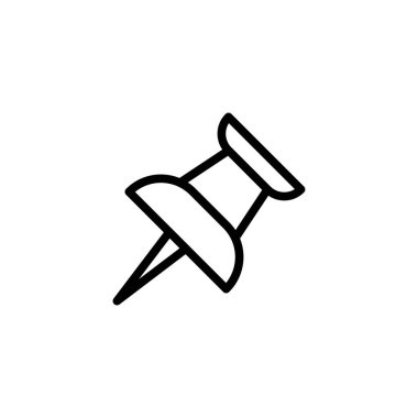 Kağıt Pin Simgesi Vektör İllüstrasyon Logo Şablonu