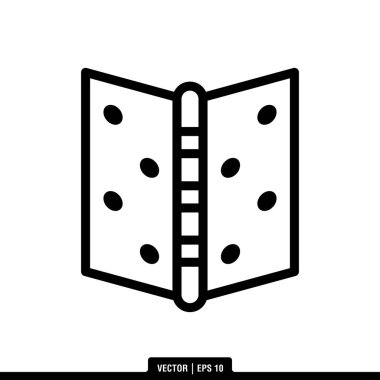 Kapı menteşesi simge vektörünün en iyisi, illüstrasyon logo şablonu modada. Pek çok amaca uygun..