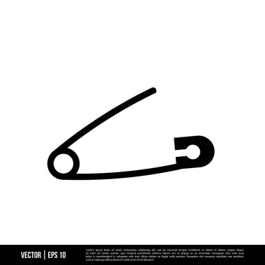 En iyi Güvenli Pin simgesi vektörü, illüstrasyon logo şablonu modada. Pek çok amaca uygun..