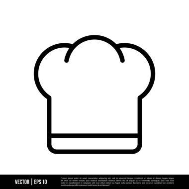 En iyi Şef Şapka simge vektörü, illüstrasyon logosu şablonu modada. Pek çok amaca uygun..
