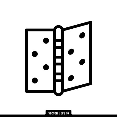 Kapı menteşesi simge vektörünün en iyisi, illüstrasyon logo şablonu modada. Pek çok amaca uygun..