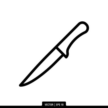 Bıçak Simgesi Vektör İllüstrasyon Logo Şablonu