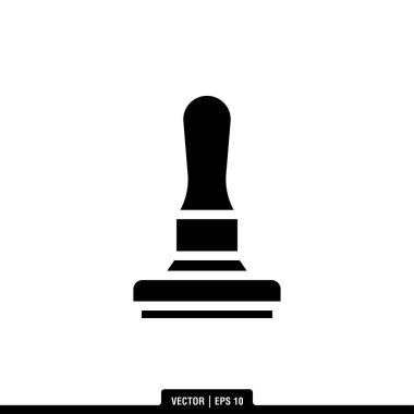 Plastik Damga Simgesi Vektör İllüstrasyon Logo Şablonu