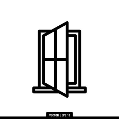 En iyi Pencere simgesi vektörü, illüstrasyon logo şablonu modada. Pek çok amaca uygun..