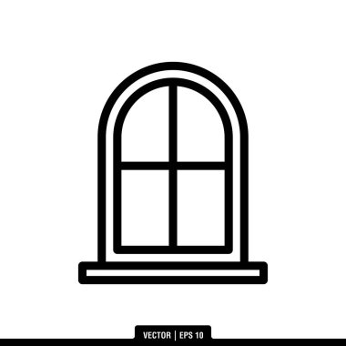 En iyi Pencere simgesi vektörü, illüstrasyon logo şablonu modada. Pek çok amaca uygun..
