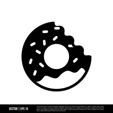 En iyi Donut simgesi vektörü, son moda logo şablonu. Pek çok amaca uygun..