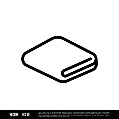 En iyi Katlanmış Havlu simgesi vektörü, illüstrasyon logo şablonu modaya uygun. Pek çok amaca uygun..