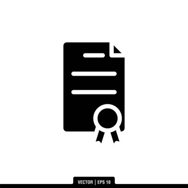 Sertifika Simgesi Vektör İllüstrasyon Logo Şablonu