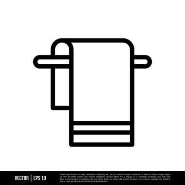 En iyi Katlanmış Havlu simgesi vektörü, illüstrasyon logo şablonu modaya uygun. Pek çok amaca uygun..