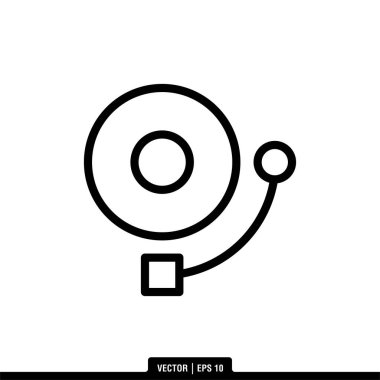 Okul Çanı Simgesi Vektör İllüstrasyon Logo Şablonu