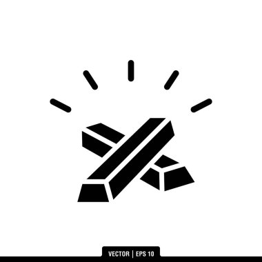 En iyi Altın Çubuk simge vektörü, son moda logo şablonu. Pek çok amaca uygun..