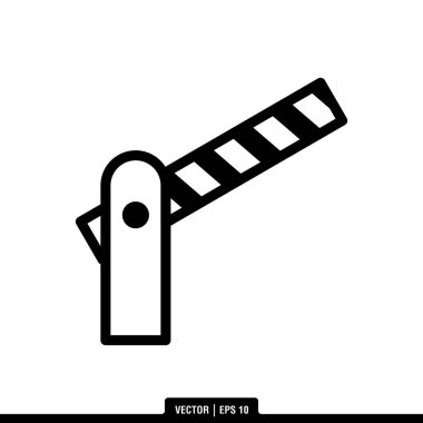 En iyi Yol Bariyeri simgesi vektörü, illüstrasyon logo şablonu modada. Pek çok amaca uygun..