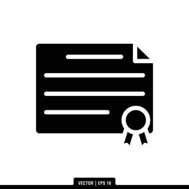 Sertifika Simgesi Vektör İllüstrasyon Logo Şablonu