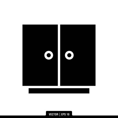 En iyi kabine simgesi vektörü, illüstrasyon logo şablonu moda tarzında. Pek çok amaca uygun..