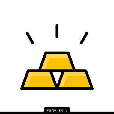 En iyi Altın Çubuk simge vektörü, son moda logo şablonu. Pek çok amaca uygun..