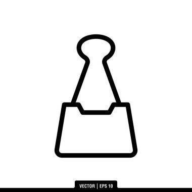 En iyi klasör klipsör ikon vektörü, illüstrasyon logo şablonu modada. Birçok amaç için kullanılabilir..