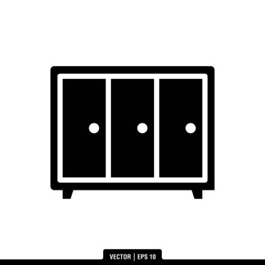 En iyi kabine simgesi vektörü, illüstrasyon logo şablonu moda tarzında. Pek çok amaca uygun..